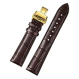 18mm Uhrenband Lederarmband Qualitätsersatzschnellspanner Faltschließe
