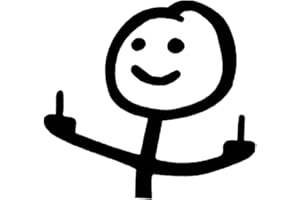 IOO6Z8SY Mittelfinger Cartoon-Figur Auto Aufkleber,Lustige Autoaufkleber,Lustig Auto Sticker für Wand Fenster Laptop,Auto-Aufkleber,Lustige Car Sticker,Wasserdicht, UV-beständig(Schwarz,12cm x 12cm)