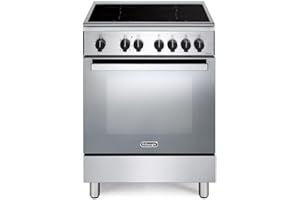 DE'LONGHI De Longhi DMX 64 IN ED - Cucina a induzione con forno elettrico ventilato, 60x60 cm, Classe A, Inox