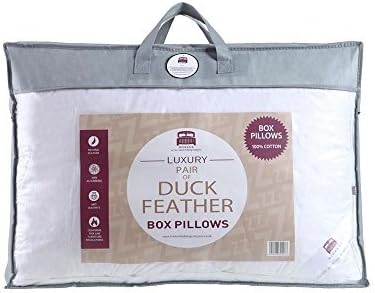 50 X 75cm Duck Feather Microfibre Cover Pillows Bed Memory Foam Extra Deep 100% Duck Feather (Pack of 4)