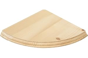 Anika Living - Mensola angolare sospesa in legno, 2 misure, facile da montare, pronta da dipingere, macchiare o verniciare, accessori inclusi (19 cm x 19 cm)