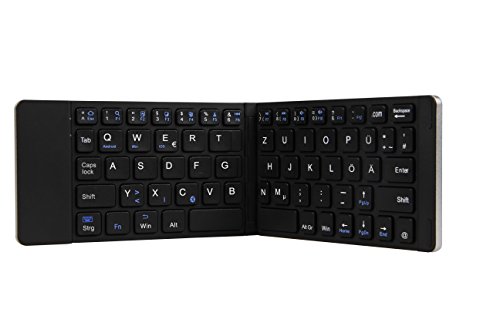 XLYNE 54002 Bluetooth Tastatur für Smartphone/Tablet/Smart-TV (faltbar/kabellos/handlich/QWERTZ-Layout) silber - 8