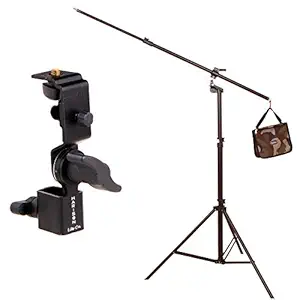 HARISON Bahubali Boom Stand + HARISON Lite On Kit/for Studio Light/More Than 12 feet Height/Enhanced Safety Stand/for top Light/for Table-top Photographs