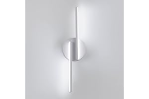 Seamoon Lampara de Pared LED Interior, 16W Blanco Aplique Pared Interior Minimalista Moderna Lámpara de Pared Interior Izquierda y Derecha Foco para Dormitorio, Estudio, Pasillo 1 Paquete
