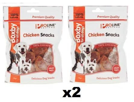 PACK 2 x BOXBY PREMIO SNACKS DE POLLO PARA PERRO 100 GRS.