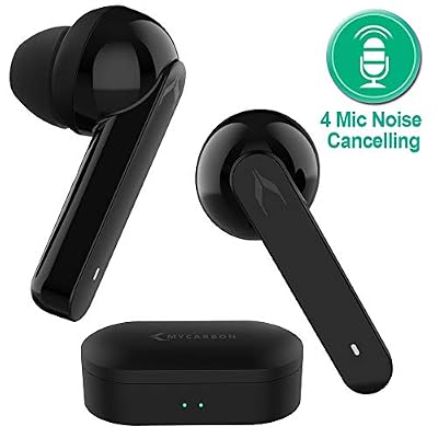 MYCARBON V5.0 Ecouteur Bluetooth sans Fil Oreillette Bluetooth Double Micro Autonomie 6h Max Casque Intra-auriculaire pour iPhone Samsung Huawei Xiaomi Sony