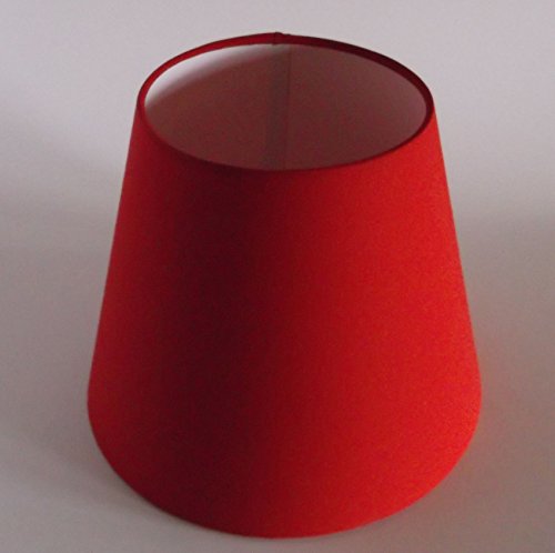 Lampenschirm rund, 15/25 cm, ca. 20 cm hoch, Art. 4130, für E14 & E27 geeignet (rot)
