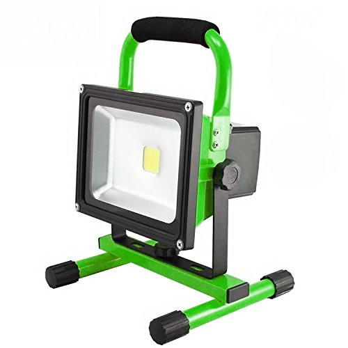 MCTECH® 20W LED Strahler Kaltweiß Grün Tragbare Handlampe LED Flutlicht-Lampe Camping Lampe Arbeitsscheinwerfer Angeln Beleuchtung Outdoor Laterne Campinglaterne Werkstatt-Flutlicht IP65 (20W Kaltweiß)