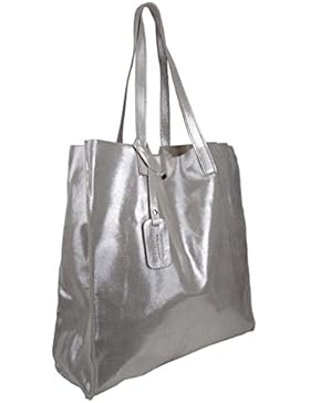 bag2basics Shopper XL aus echtem Leder | Italienisches Design (B 37,5 x H 40 x T11)