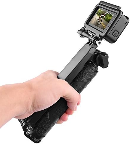 Raisill 3-in-1 Foldable Pole Selfie Stick, Extendable Handheld Adjustable Grip, Arm, Tripod Monopod Selfie Stick for Gopro Hero 5, 4, 3+, 3, Xiao Yi Camera