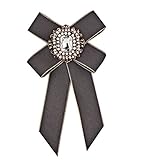 alter schmuck broschen Brosche Größe: ca 15*9 cm JUNGEN Schleifenbrosche Strass Brosche Damen Vintage Broschennadeln Bekleidungs Schmuck, Grau