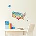 Price comparison product image Ambiance Live WALL Tattoo Children's Map of the United States