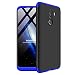 Produktbild Xiaomi Pocophone F1 Hülle,2ndSpring Xiaomi Pocophone F1 Handyhülle 3 in 1 Ultra Dünner PC Harte Schutzhülle 360 Grad Hülle + Panzerglas für Xiaomi Pocophone F1 Komplett Hülle Fullbody Case Cover Blau Schwarz