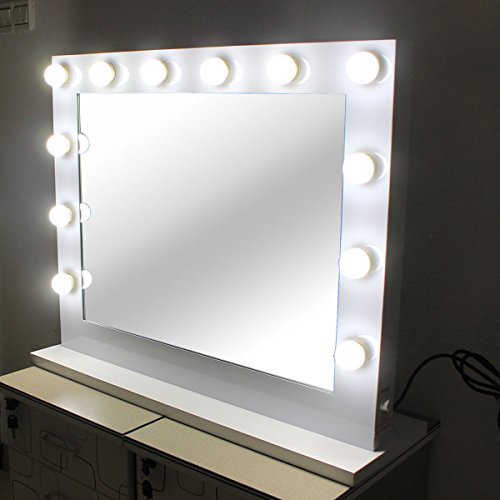 Chende Hollywood Kosmetikspiegel mit Beleuchtung Weisse freie Dimmer 14 LED-Lampen