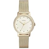 Fossil Damen Analog Quarz Uhr mit Edelstahl Armband ES4366
