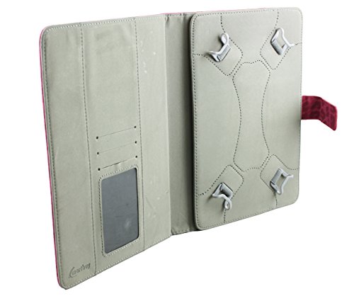 Emartbuy® Hot Rosa Eingabestift + ZTE Light 8 Tablet 7.85 Zoll Universalbereich ( 8 – 9 Zoll ) Faux Wildleder Leopard Hot Rosa Multi Angle Exekutiv Folio Mappen Kasten Abdeckung mit Kartensteckplätze - 4