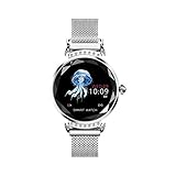 Damen Mode Smart Watch Frauen 3D Diamant Glas Armband Blutdruck Schlaf Pulsmesser IP67 Wasserdichte Smartwatch Fitness Tracker Aktivität Smart Armband Bluetooth Sportuhr Mit Schrittzähler