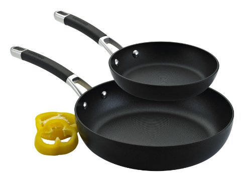 Circulon Premier Professional Hard Anodised 20/28 cm Frying Pan Twin Pack Set, 2-Piece - Black