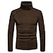 Produktbild Binggong Herren Shirt,Herrenhemden Herbst Winter Einfarbig Rollkragen Sport Schlank Knöpfe Dekorative Langarm Rollkragenpullover