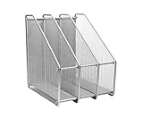 Exerz Estante de revistas premium con 3 compartimentos. Dimensiones del producto: En general - 24x29x31cm; Cada compartimento - 7.5x26x29cm.