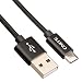 Produktbild Onite USB Type C Kabel Ladekabel Geflochtene Nets Datenkabel Adapter für Samsung Galaxy A5 A7 A3(2017),LG G5/Lite/G5 SE,Google Nexus 5X,Microsoft Lumia950/950XL,Huawei P9/plus,Nexus 6p,Oneplus 2,HTC10,Huawei Honor V8(Schwarz)