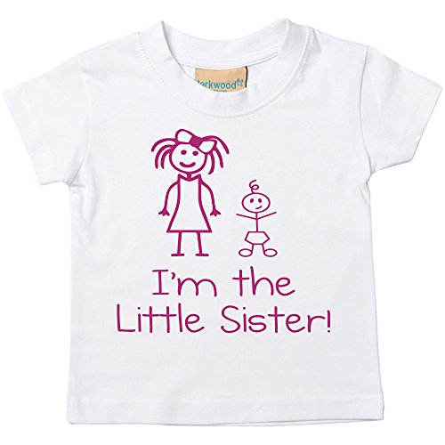 I'm The Little Sister White Tshirt Baby Toddler Kids Available in Sizes 0-6 Months to 14-15 Years New Baby Sister Gift