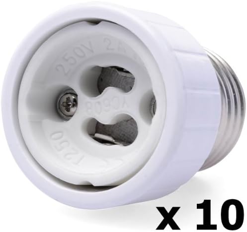 Xcellent Global 10 Pcs E27 to GU10 Lamp Light Bulb Base Socket Converter Adaptor M-LD002x2