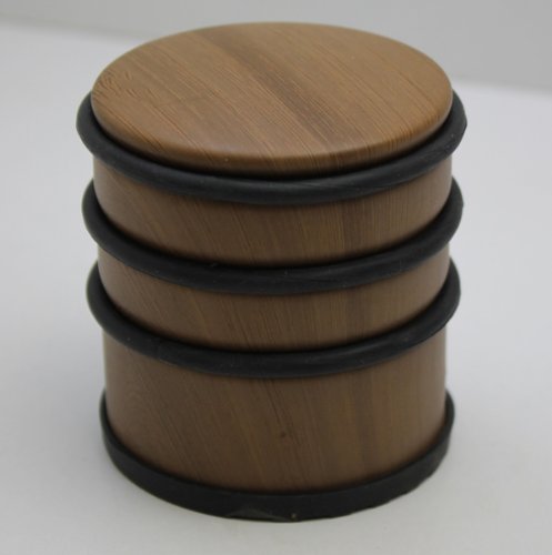 1x Türstopper, Bambus Design, Tür Stopper, Türpuffer hoch 1,1KG, Tür Puffer (LHS)