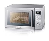 ✅ Hochwertige 3-in-1 Mikrowelle mit Grill- und Heißluftfunktion, Zum Grillen, Auftauen, Erwärmen und Backen von Speisen - Mit vier Leistungsstufen und Zeiteinstellung mit integriertem Signalton.