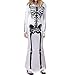 Produktbild JXQ-N Halloween Maskerade Knochen Skeleton Kostüm Cosplay Skelett Geist Schulterfreies Kleidung Karneval Fasching Lang Maxikleid für Erwachsene