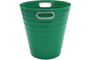 Waytex 931076 Pattumiera da ufficio verde - Cestino di carta in plastica design moderno per ufficio, camera da letto, bagno - Capacità 12,5L - Colore Verde