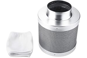 AYNEFY Kohlefilter Geruchsfilter RC412 Aktivkohlefilter Luft-Filter Abluft-Filter Grow Filter für Pflanzen Gewächshäusern, 350 m³ / h, Ø 100