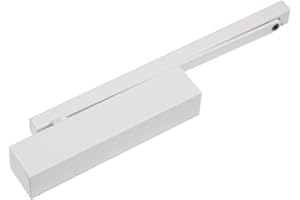 STAHL-DESIGN-TEBART Türschlißer Geze Türschließer TS3000, in Weiß RAL 9016 inkl. Gleitschiene