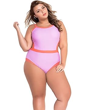 Nuovo taglia unica Plus da lilla & orange One piece-costume monokini Beachwear taglia XXXL UK 16–18EU 44–46