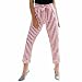 Produktbild Hose Damen & # x1 F380; luckygirls Sommer Streifen hohem Bund Casual Mode Leggings XL Rosa