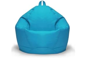 UGEFKMQ Pouf Exterieurpouf Géant pour Chaise, Fauteuil D'Intérieur Et D'Extérieur, Housse Amovible, Tissu Oxford, Lavable en Machine, Imperméable,Bleu Ciel,100 Cm * 120 Cm