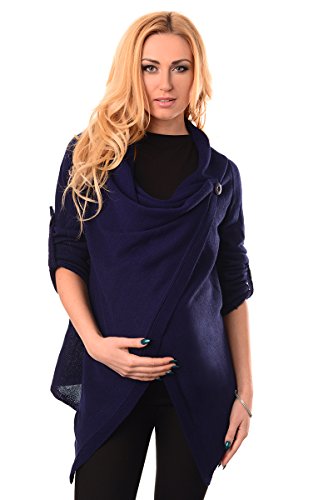 Purpless Maternity and Nursing Cardigan 9005 (UK 8-10, Navy)