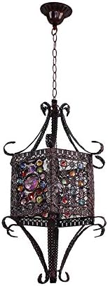 Iron Craft Pendant Lights American Retro Creative Art Birdcage Crystal Chandelier Cafe Garment Shop Bar Decorative Light E14 Light Source Chain: 45CM (Adjustable) ( Size : Style B )