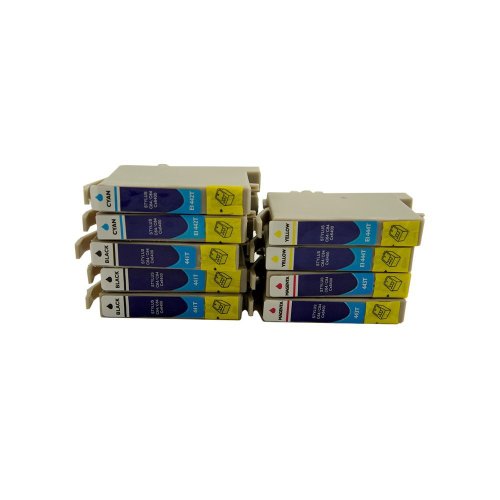10 Druckerpatronen Tinte Epson Stylus C64 C66 C84 CX3600 CX3650 ersetzen T0441 T0442 T0443 T0444