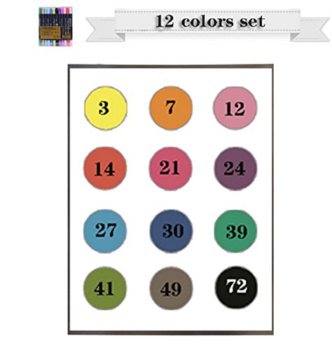 Pinselstift Set-18/24/36/48/80 Farben, Dual Spitze Watercolor Pinsel Stift auf Wasserbasis Marker für Skizzen, Malerei und Farben, Bunte Farben Pinselstift Set Vermischbare Pinselstifte Mit Flexiblen Echten Bürste Spitzen aquarell pen - 7