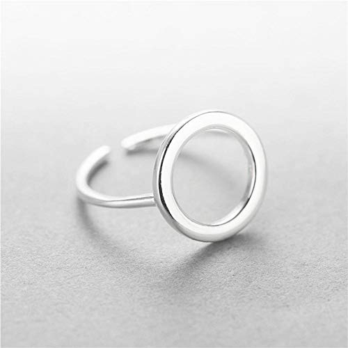 Preisvergleich Produktbild Aoligei Einstellbarer Ring S925 Sterling Silber einfach Personalisierte Silberring Linie Ring Freundin Geburtstagsgeschenk