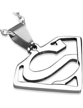 EDELSTAHL SUPERMAN ANHÄNG Pendant + KETTE (TPB122) S