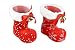 Produktbild * Nikolausstiefel in vielen Größen und Farben zum Befüllen und als Deko | Weihnachtsmannstiefel Dekostiefel Geschenkstiefel Adventsstiefel Weihnachtsstiefel | winzig bis riesengroß (S | 2 x Stiefel mit samtigem Stoffüberzug + Glocke)
