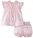 Rachel Riley Baby-Girls Flower Trim Plus Bloomers Dress, Pink, 18-24 months (Manufacturer Size:18 Months)