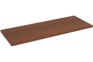 Decor Space Mensola da muro sospesa in legno con bordo squadrato (Noce, 100 x 30 x 1.8 cm)