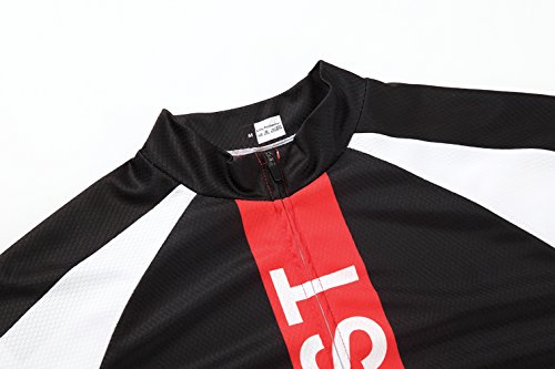 [Größe:S-5XL][option:Trägerhose,3D 2.8cm Sitzpolster] Fahrrad Trikot Langarm Radhose Radtrikot Fahrradbekleidung Herren Männer Hemd mit lange Ärmeln Set Cycling OutdoorTrikots Windjacke Neue - 2