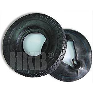 HKB® 2 PR Sackkarren Mantel und Schlauch, 2 Stück Reifen Stollenprofil + 2 x Schlauch 260 x 85 mm 3.00-4 - 2