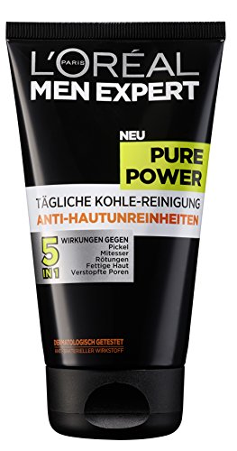 L'Oréal Men Expert Pure Power Reinigungsgel zur täglichen Gesichtsreinigung, 1er Pack (1 x 150 ml)