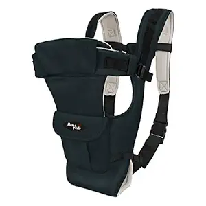 MOMS PRIDE 4 in 1 Baby Carrier Ergonomic Adjustable Sling Kangaroo Design Baby Carry Bag Backpack Sling Back Position | Front Position Carrier - 0 to 2 Years (BH-Black)