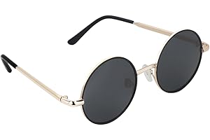 ALLY-MAGIC Kids Sunglasses Round Metal Frame Childrens Sun Glasses Polarized Circle Sunglasses for Children Lightweight Frame UV400 Retro Classic Style Y9ETYKMJ